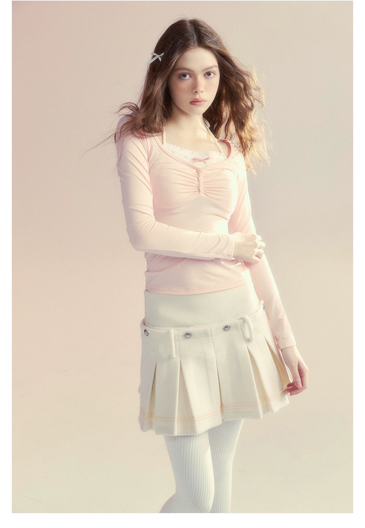 Pink 2-in-1 Long-sleeved Base Shirt - CHINASQUAD