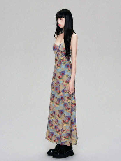 French Vintage Floral Slip Dress