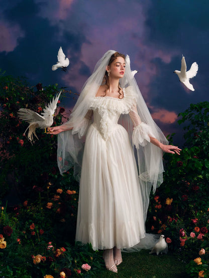 Wing of Resilience Antique Corset Wedding Gown