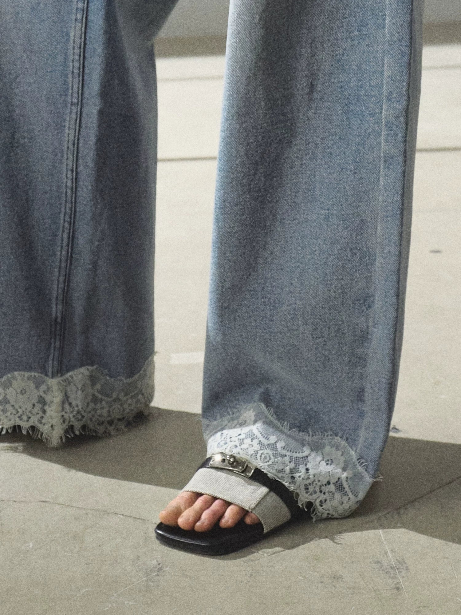 Sunny Trail Bohemian Wide-Leg Jeans