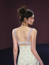 Lace Floral V-Neck Patchwork Hollow Dress - CHINASQUAD
