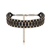 Retro Black & Gold Baroque Collar - CHINASQUAD