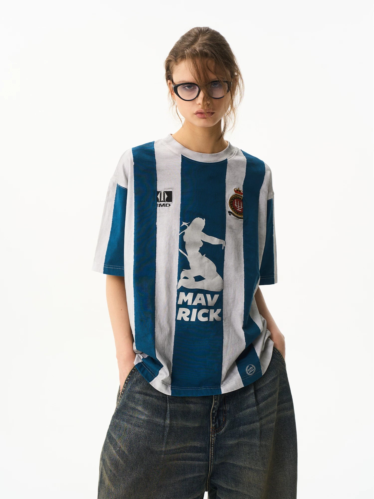 Vintage Washed Striped Jersey T-Shirt
