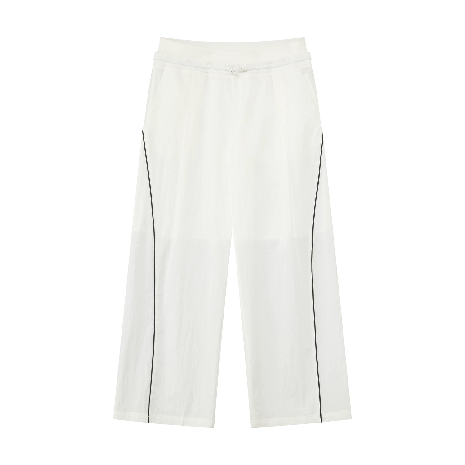 Cooling Lyocell Double-Waistband Wide-Leg Pants