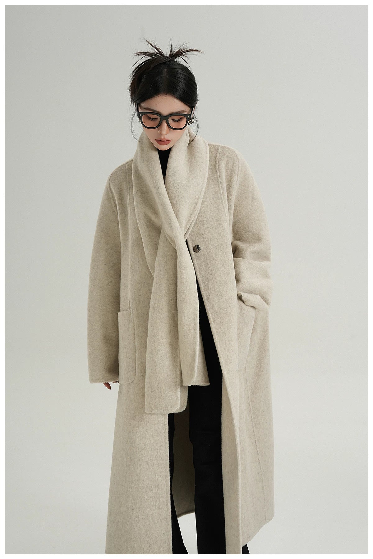 Oversized Double-Faced Wool Long Coat