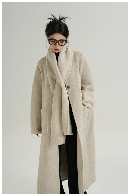 Oversized Double-Faced Wool Long Coat