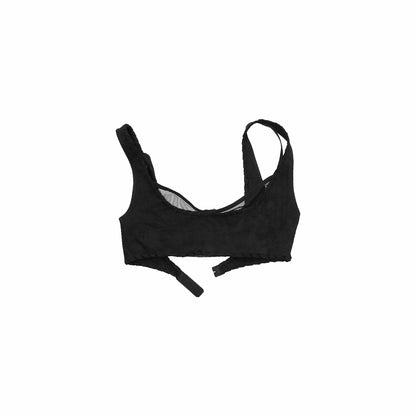 Dual-Layer Suede Lace-Up Bustie Corset