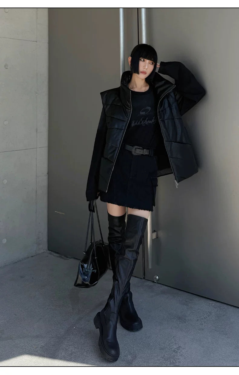 Vintage Washed Spray-Effect Long-Sleeve T-Shirt