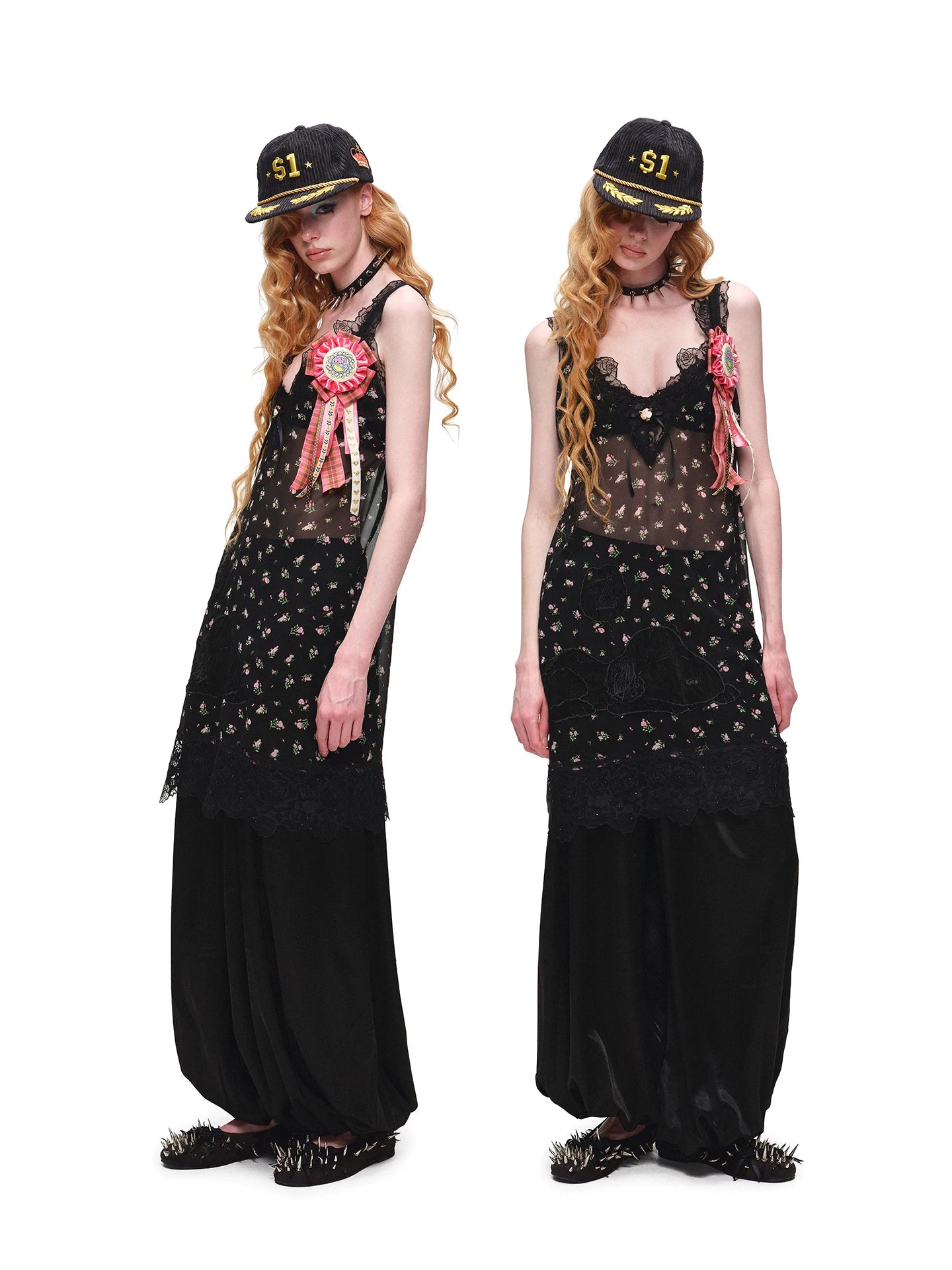 Snoopy Lace-Trim V-Neck Relaxed Dress