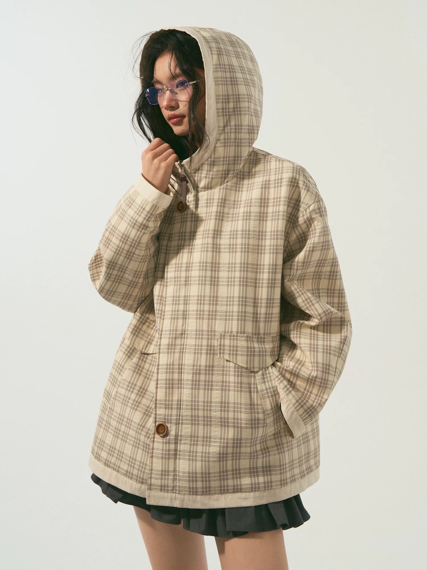 Reversible Hooded Windbreaker Jacket