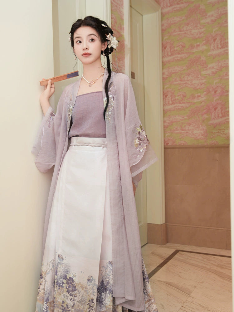 &quot;藤花幽梦&quot; Modern-style Hanfu Set