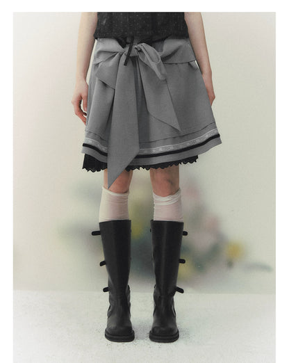 Academy Bow Lace A-Line Skirt
