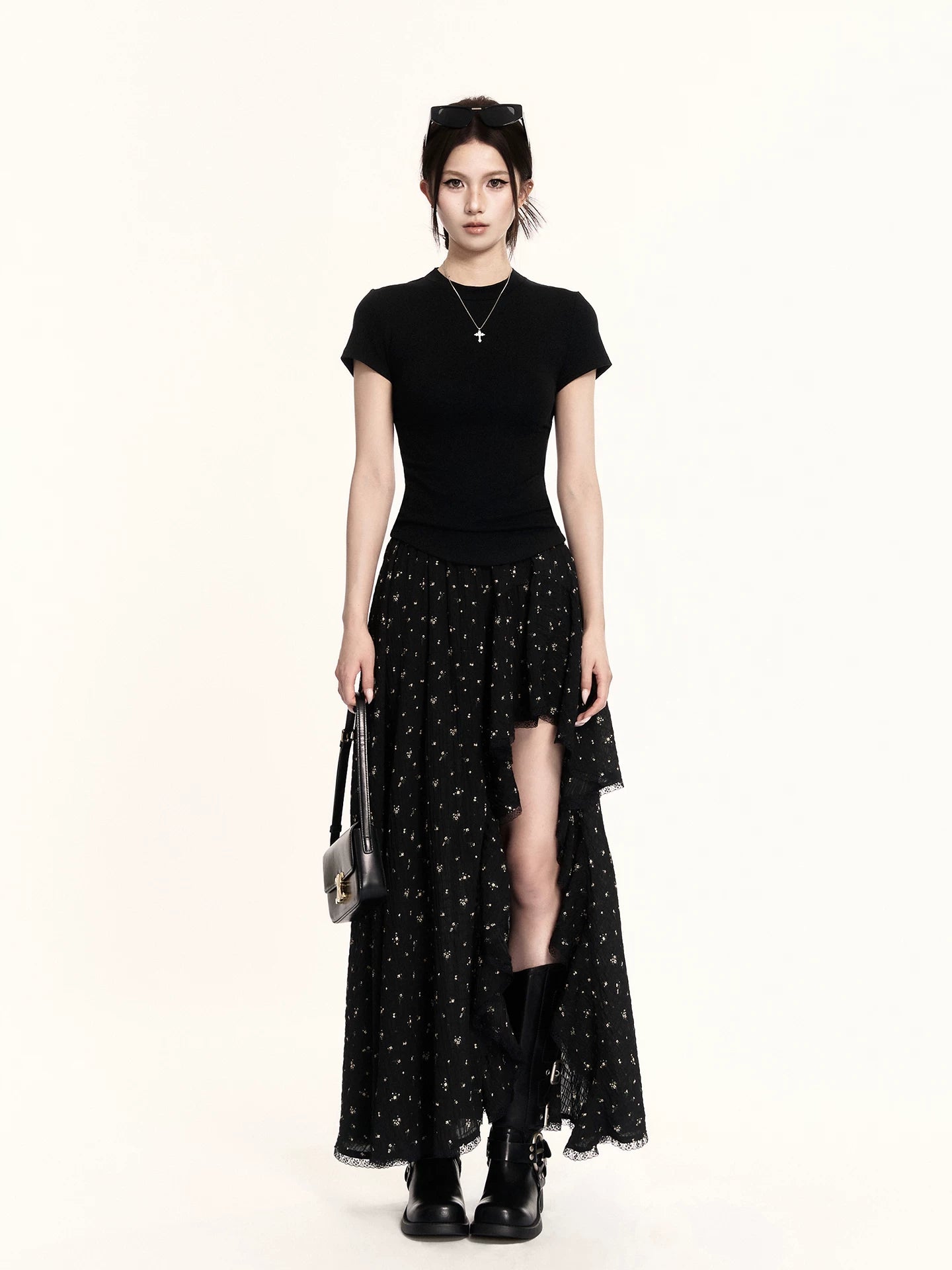 Backless Lace-Up Slim Fit Cropped T-Shirt