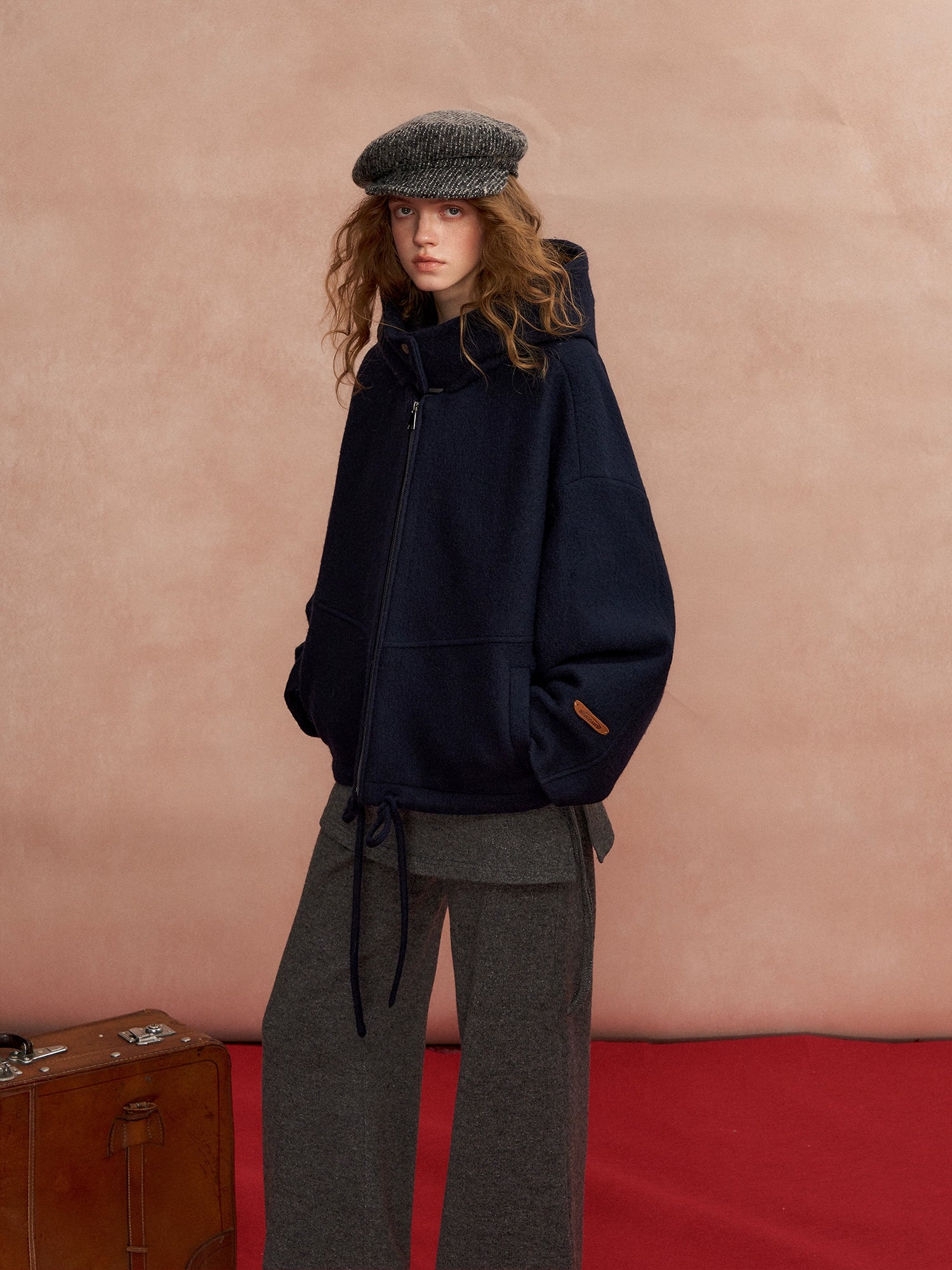 Hooded Cropped Wool Sweater
