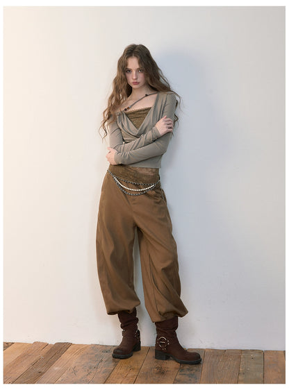 Relaxed-Fit Curved Blade Pants