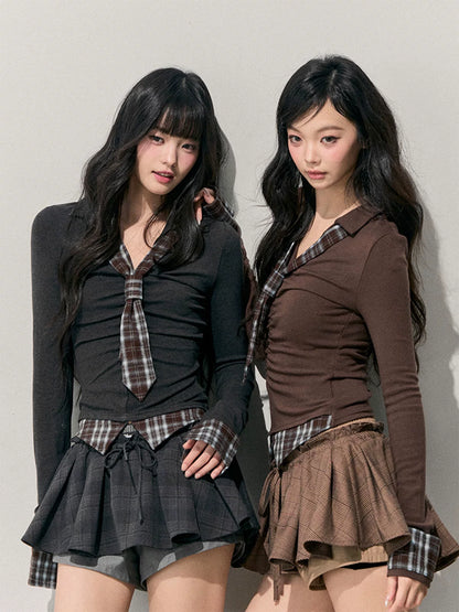 V-Neck Long Sleeve Slim-Fit T-Shirt