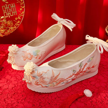 Embroidered Pointed Toe Hanfu Shoes - CHINASQUAD