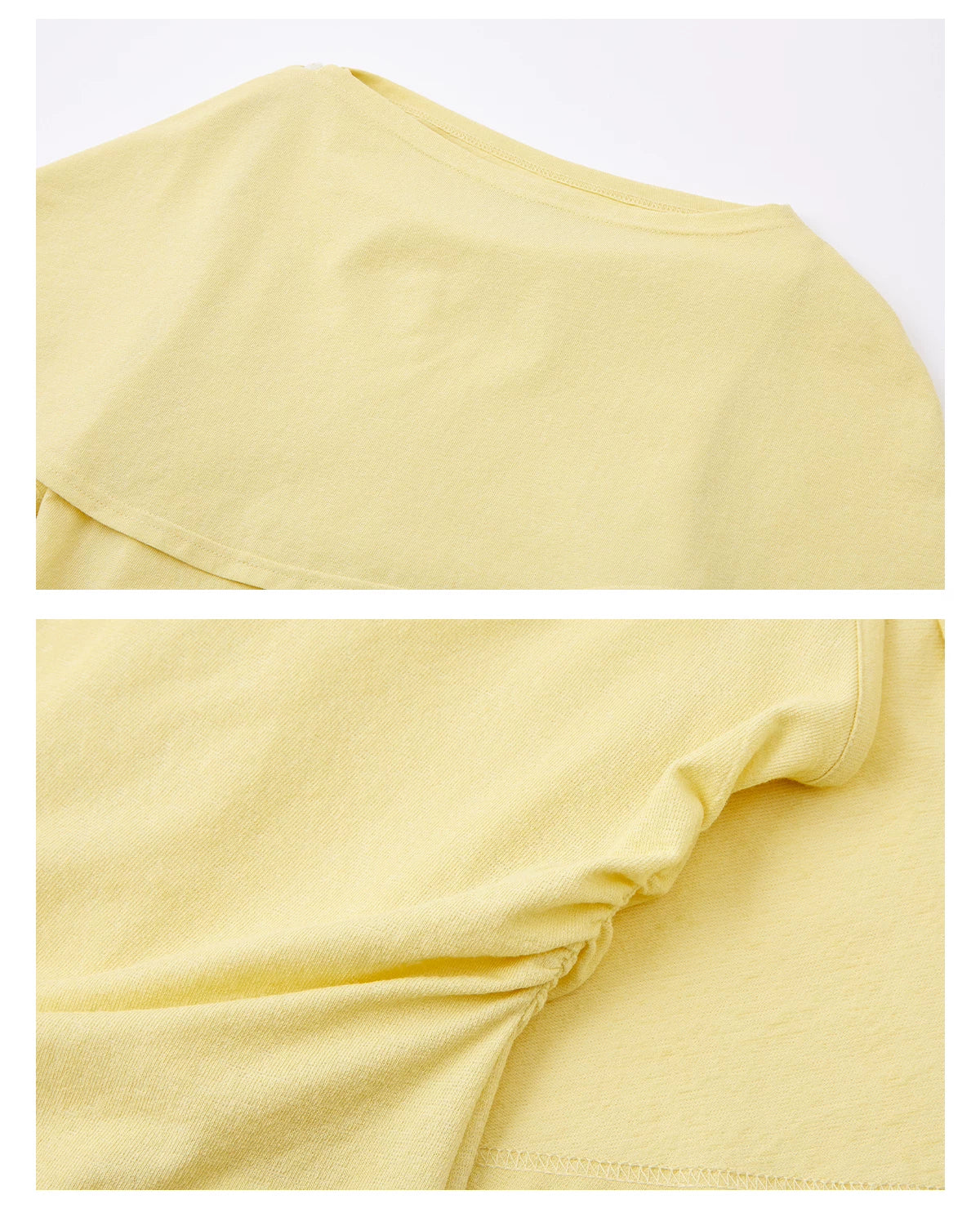 Layered Cape-Effect Slim-Fit Top