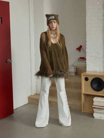 Trim Sheer Mesh Rhinestone Tank Top