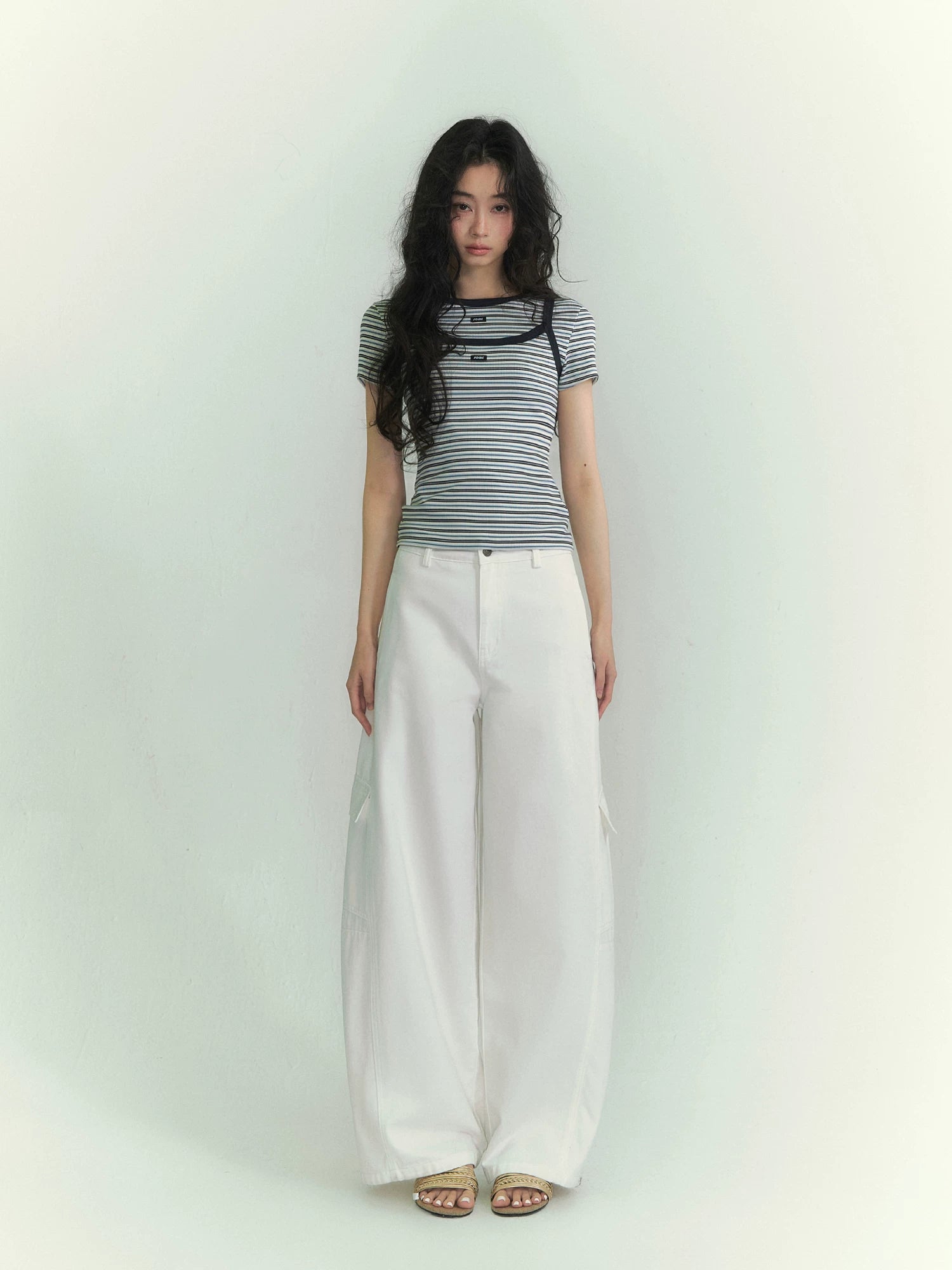 Casual Striped T-Shirt &amp; Camisole Set