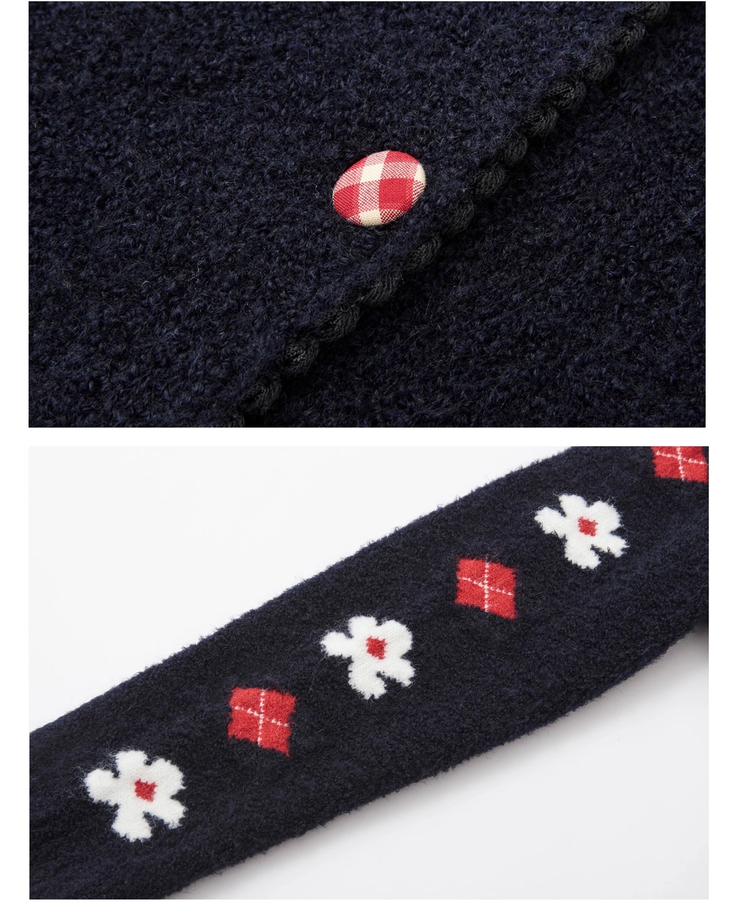 Vintage Floral Jacquard Lapel Cardigan