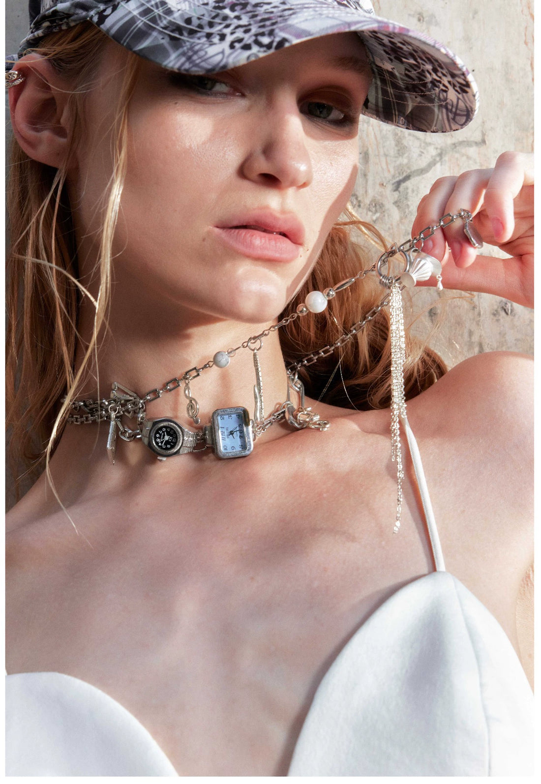 Watch Pin Choker Necklace