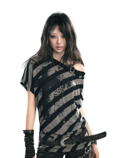 Cest Nous Cross Graffiti Batwing Tee – T-Shirts &amp; Polos