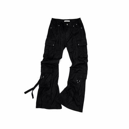 Studded Pocket Flared Utility Pants