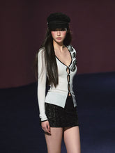 3D Rose Appliqué Sheer Knit Cardigan - CHINASQUAD