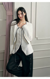 White Seashell Embroidered Jacket & Vest Set - CHINASQUAD