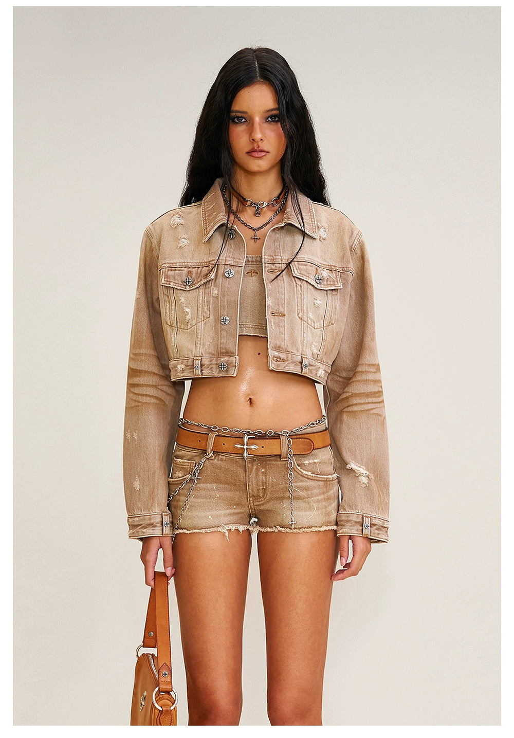 RAGE Origin Cropped Denim Jacket