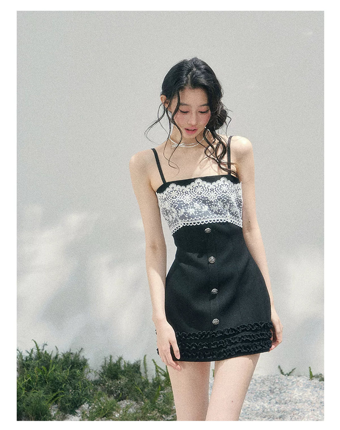 Midnight Soliloquy Lace Dress