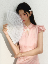 Pink New Chinese Style Cheongsam Dress - CHINASQUAD