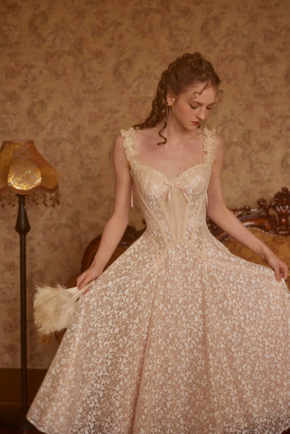 French Heiress Lace Corset Slip Dress