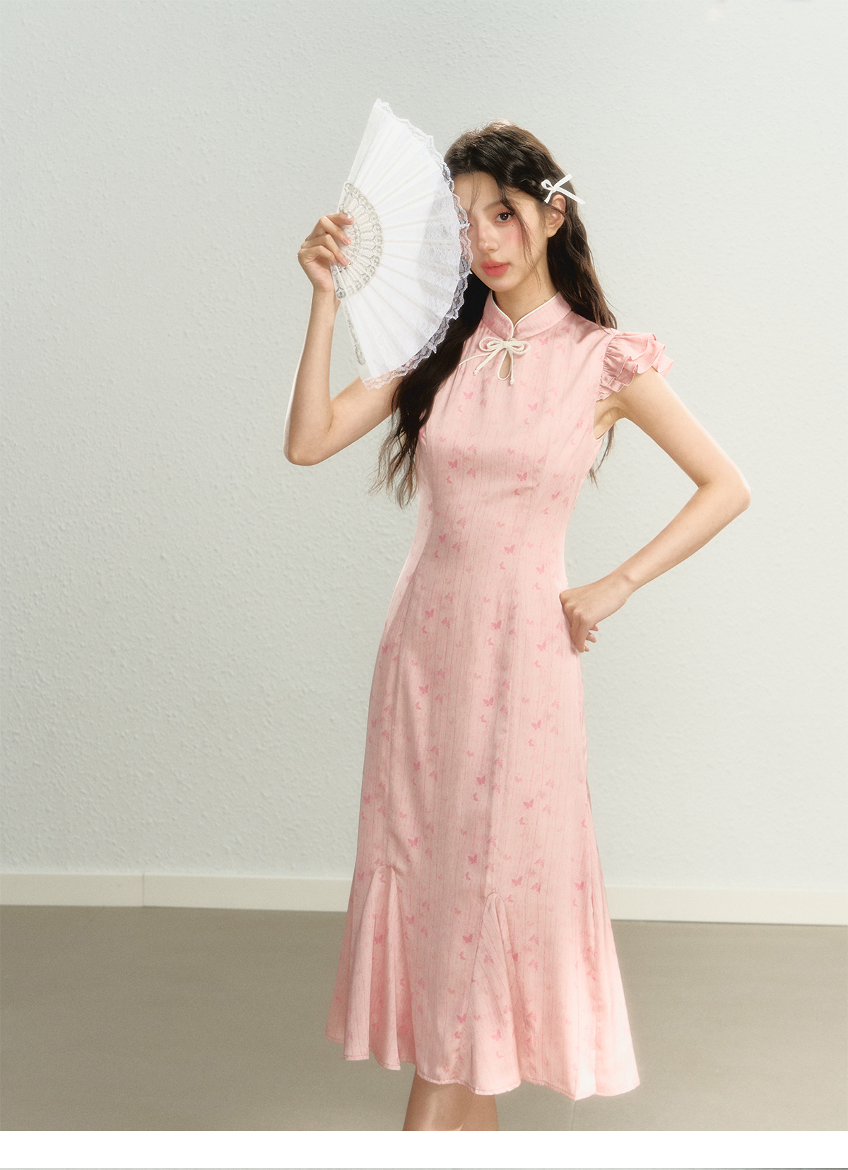 Pink New Chinese Style Cheongsam Dress - CHINASQUAD