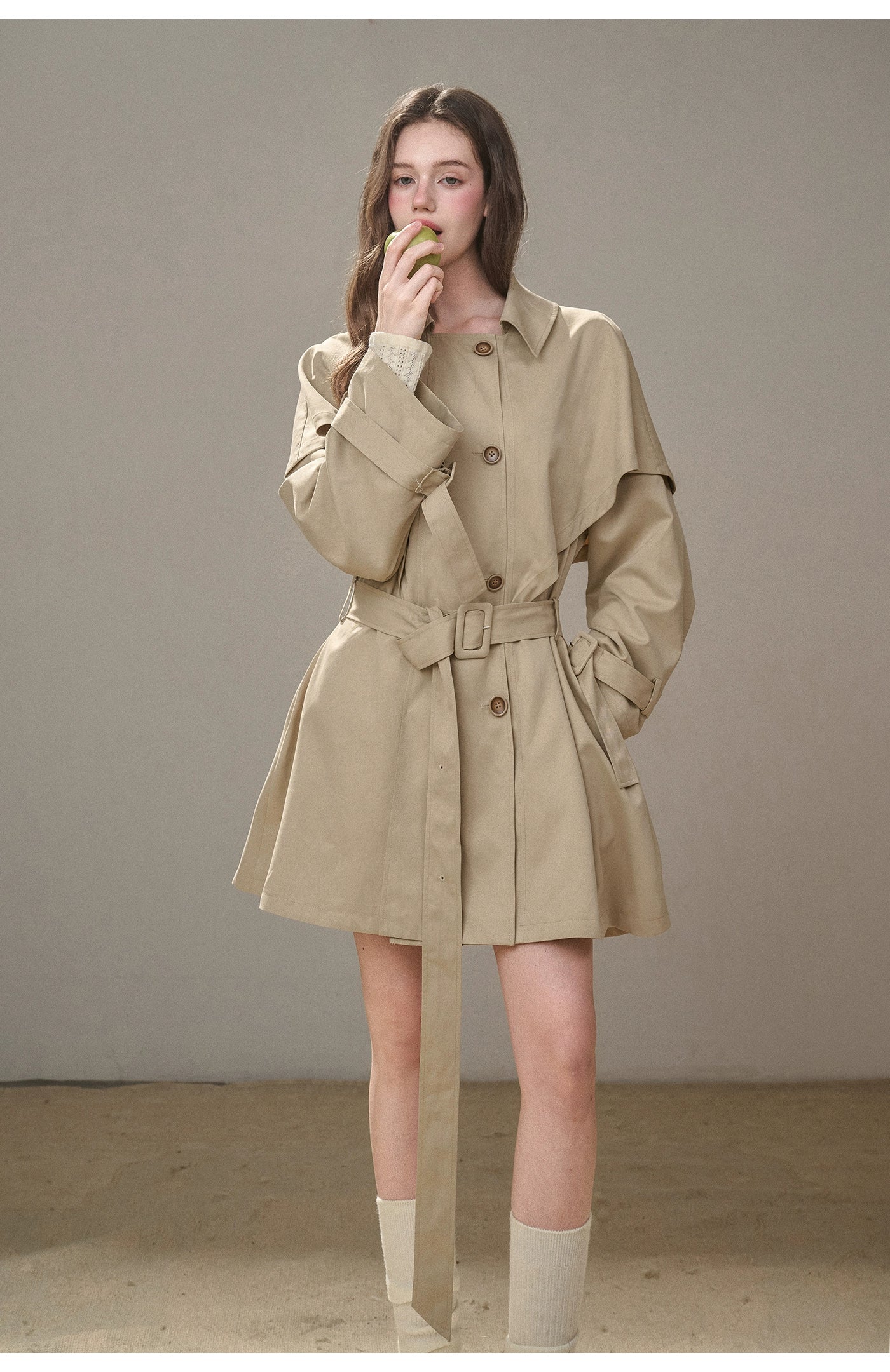 Comfy Chestnut Trench Coat