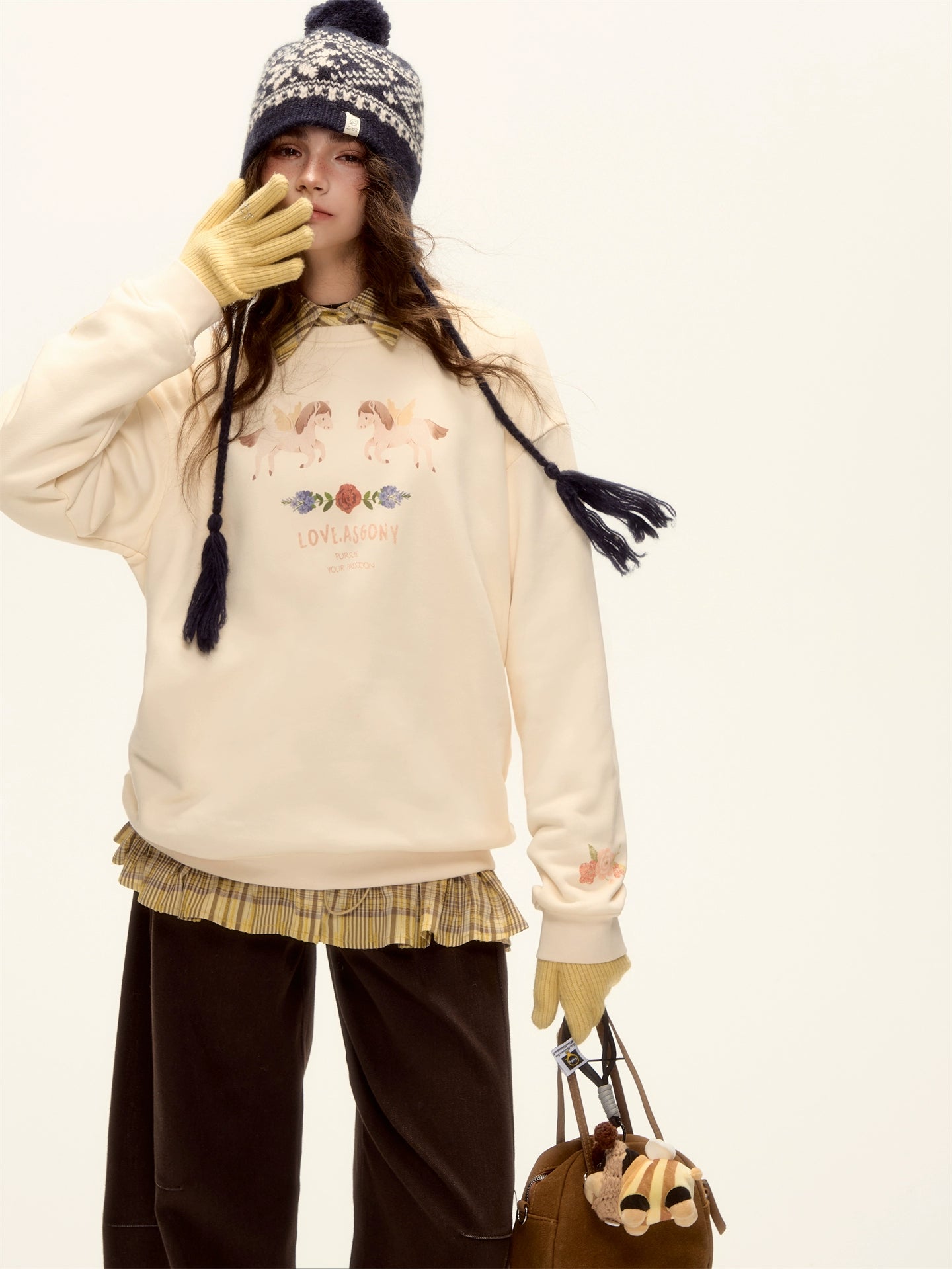 Winter Wool Knit Five-Finger Gloves