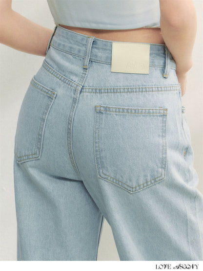 Lace-Trimmed Printed Rhinestone-Embellished Jeans