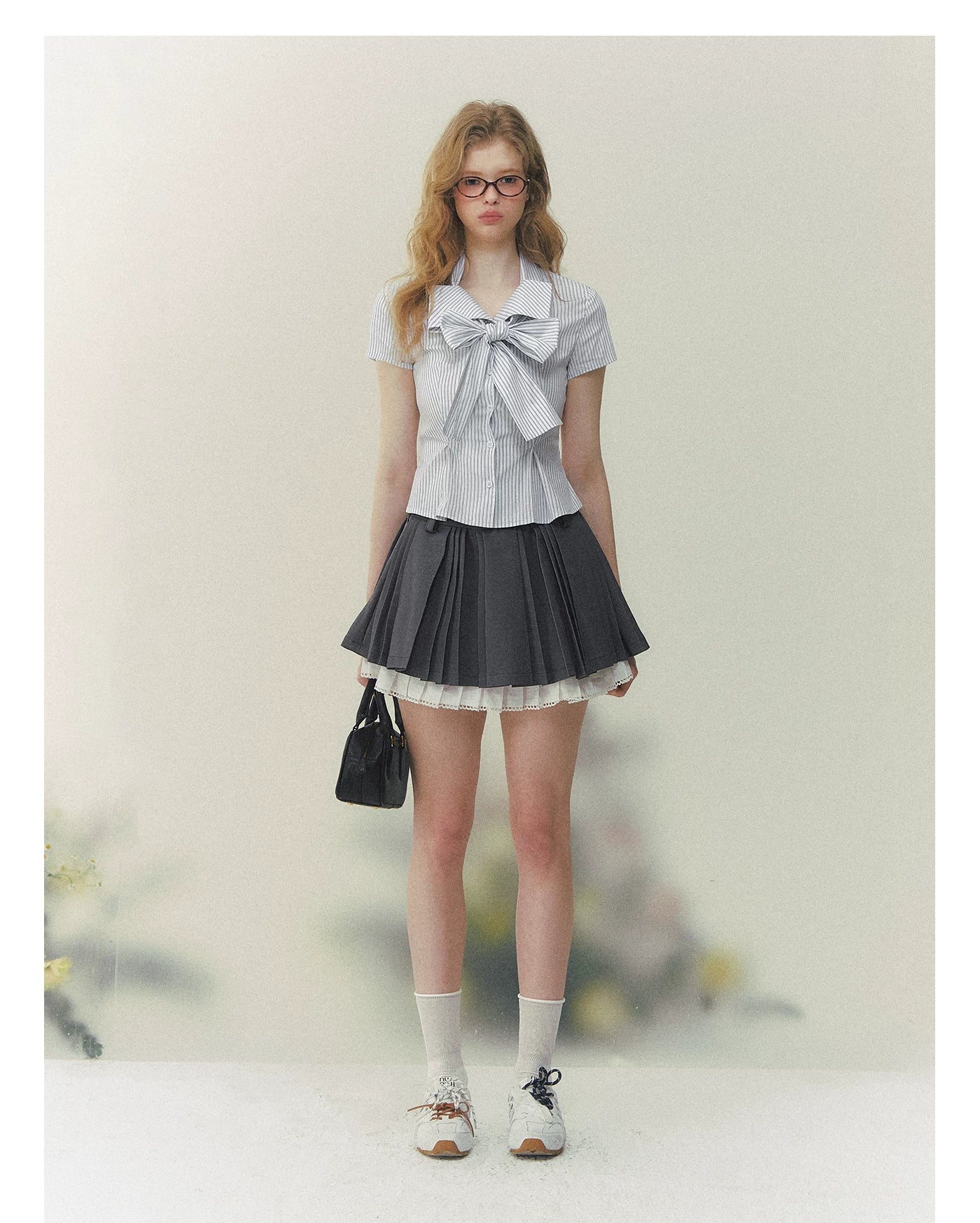 Muse Striped Bow-Fastening Shirt