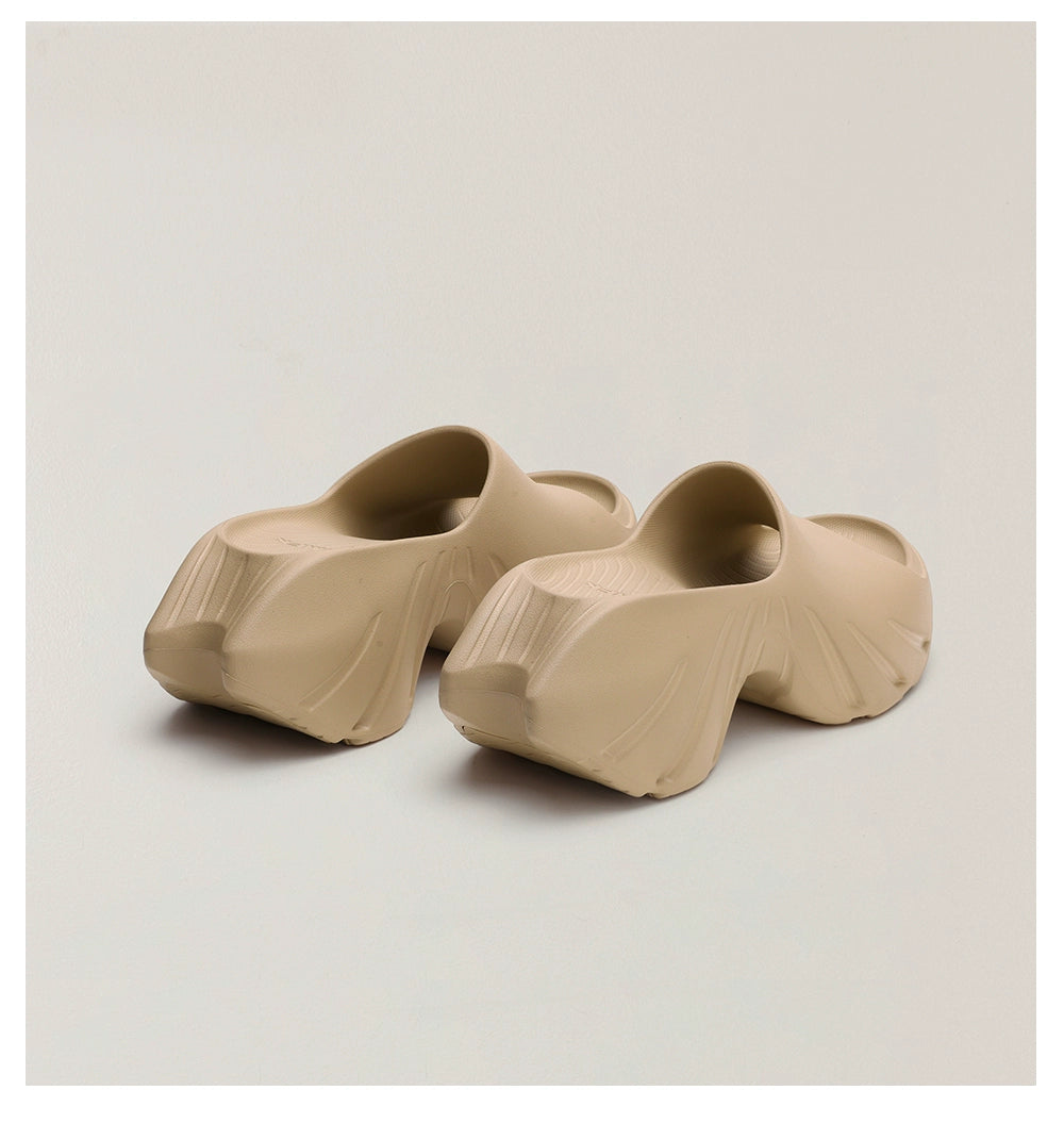 Phantom Future Sculpted Heel Mules Sandals