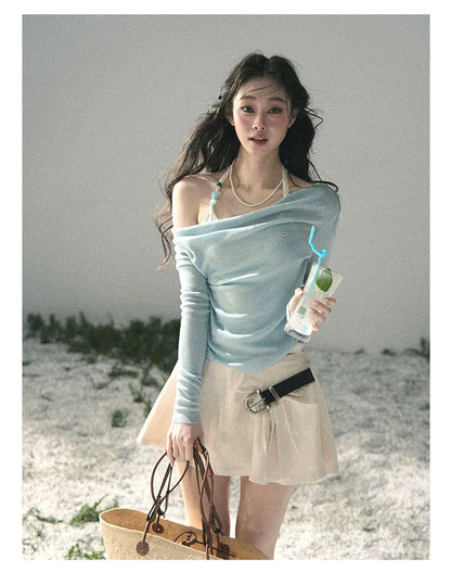 Sugar Frost Off-Shoulder Top