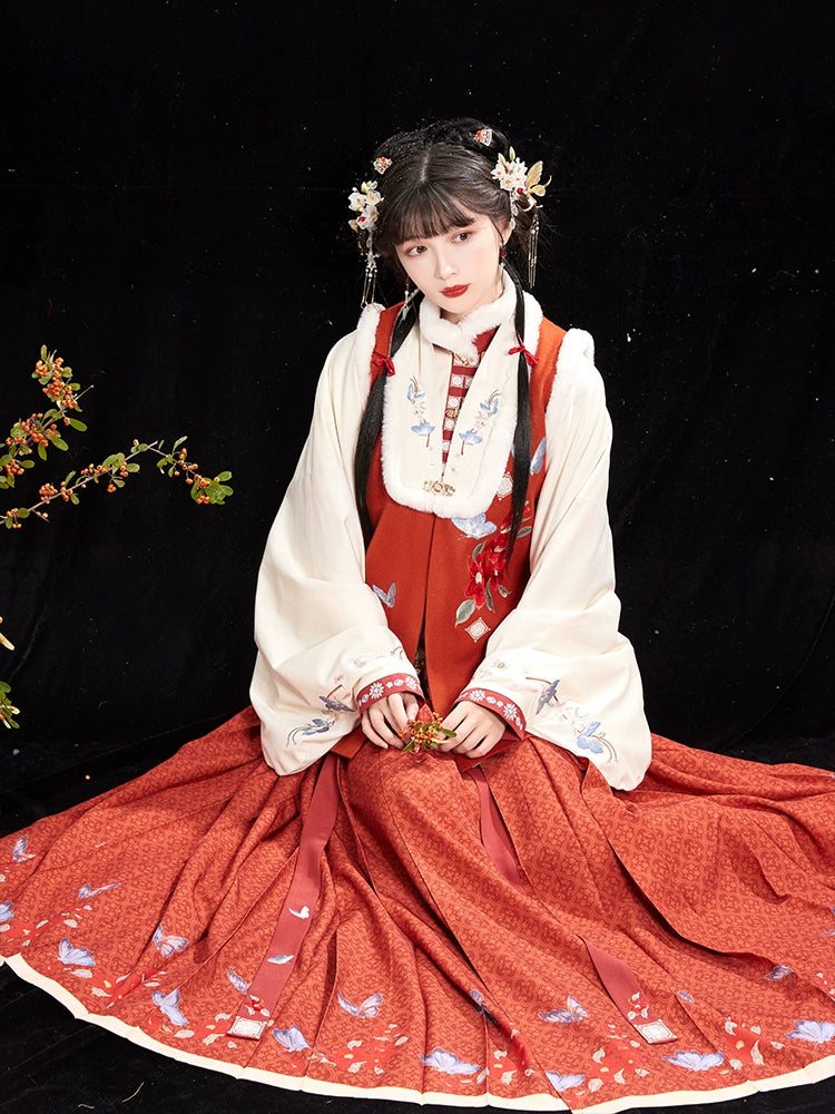 &quot;轻花蝶影&quot;Ming-Dynasty Hanfu Set - CHINASQUAD