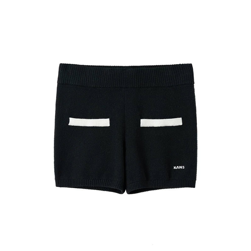 Straight-Leg Wool-Blend Casual Shorts