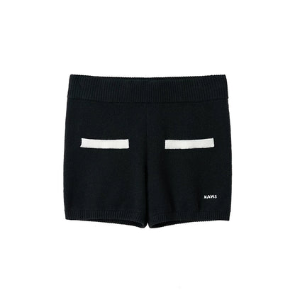 Straight-Leg Wool-Blend Casual Shorts