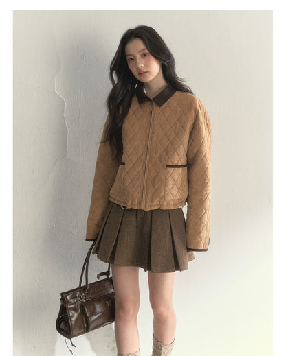 Reversible Houndstooth Jacket &amp; Skirt Set