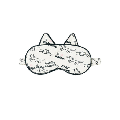 Ruffle Collar Cat Print Pajama Set