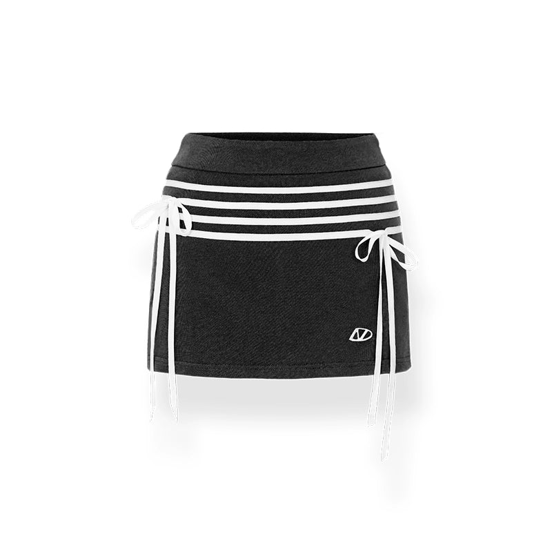 Color-Clash Mid-Waist Fitted Sports Skirt - CHINASQUAD