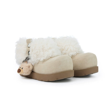 Plush Lined Platform Short Snow Boots