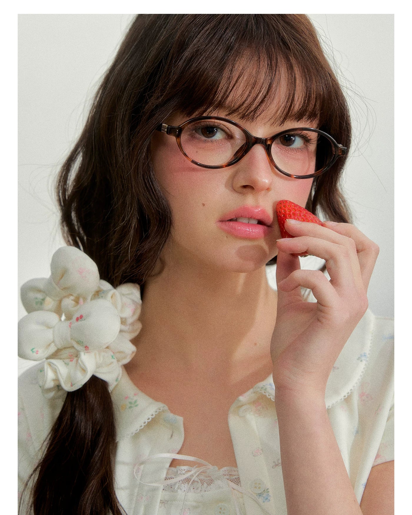 Vintage Hand-Drawn Floral Sleep &amp; Hair Accessory Set