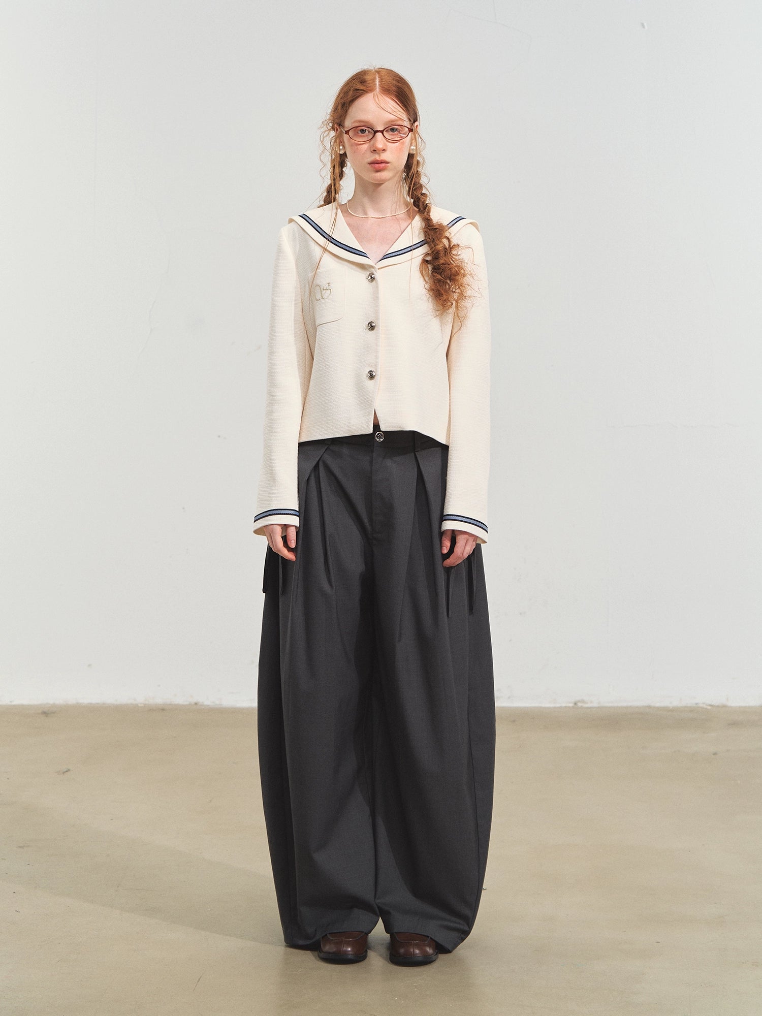 Nautical Embroidered Tweed Cropped Jackets